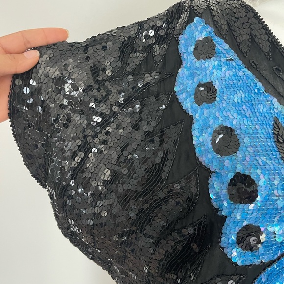 NWT vintage sequin butterfly top - Picture 2 of 7